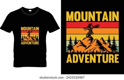 Mountain bike adevture t-shirt design