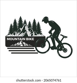 Mountain Bike Adventure Logo Vector
