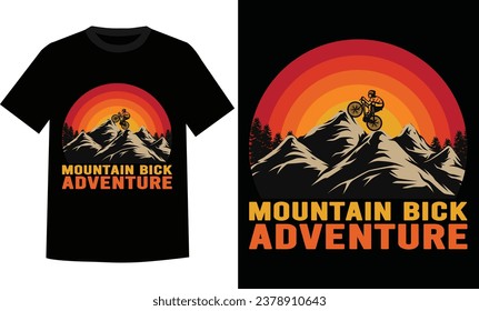  mountain bike adventure t-shirt design