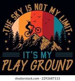 Mountain bike or bicycle riding graphics tshirt design 