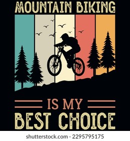 Mountain bike or bicycle riding graphics tshirt design