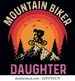 Mountain bike or bicycle riding graphics tshirt design