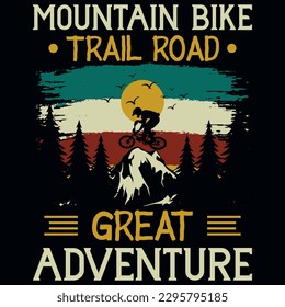 Mountain bike or bicycle riding graphics tshirt design