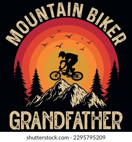 Mountain bike or bicycle riding graphics tshirt design