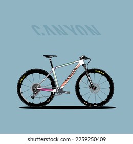 Mountain Bike Canyon Hardtail Vector