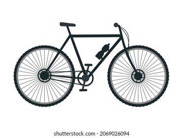 Mountain bike concept. Flat vector illustration. Isolated on white background. 