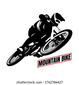 mountain bike cycle logo design icon vector