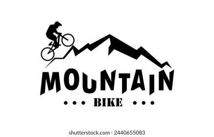 Vector de diseño de logotipo de bicicleta de montaña