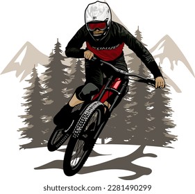mountain bike design logo symbol vector