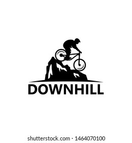 Mountain Bike Downhill Logo Template Design Vector, Emblem, Design Concept, Creative Symbol, Icon