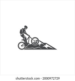Mountain bike, downhill bike logo template