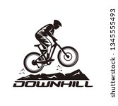 Mountain bike, downhill bike logo vector