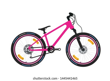 Mountain bike female bicycle vector (side view)