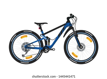 Mountain bike female bicycle vector (side view)