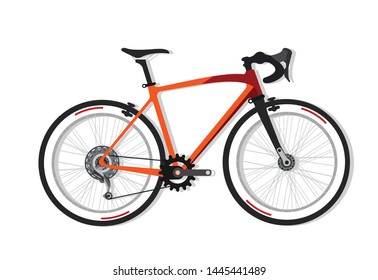 Mountain bike female bicycle vector (side view)