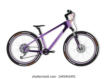 Mountain bike female bicycle vector (side view)
