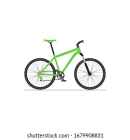 Icono aislado de bicicleta de montaña sobre fondo blanco. Ilustración vectorial.