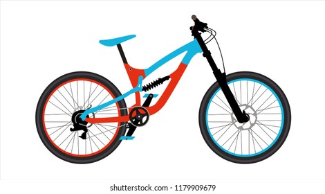 Mountain bike in a flat style.