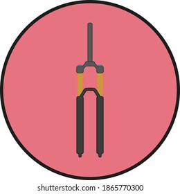 Mountainbike Gabel. Illustration für Web- und Mobile-Design.