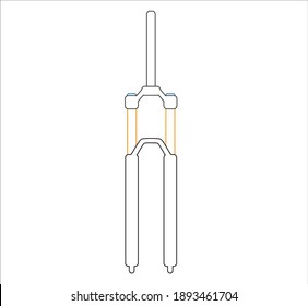mountain bike fork. illustration for web and mobile design.