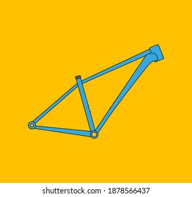 Mountainbike-Rahmen. Illustration für Web- und Mobile-Design.