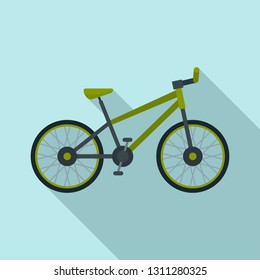 Mountain bike icon. Flat illustration of mountain bike vector icon for web design