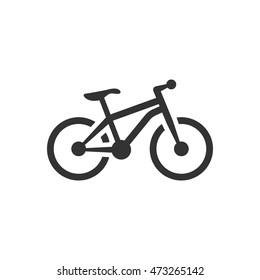 Mountain bike icon in single color. Sport transportation explore distance endurance bicycle