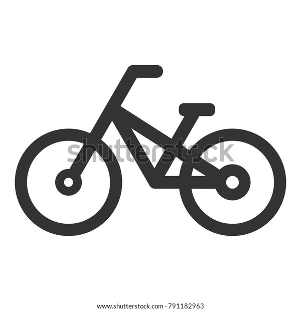 Mountain Bike Icon Vector Stock Vector 