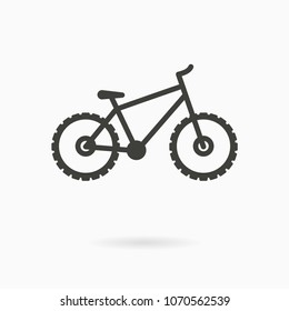 Mountain bike icon, vector bicycle symbol