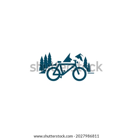 mountain bike icon vector, fun bike