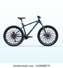 mountain bike illustration in vector