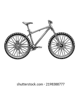 mountain bike illustration in vector