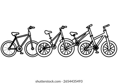 Mountainbike Line Art Capturing Outdoor-Radabenteuer