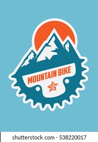 Mountain Bike Logo Badge Emblem