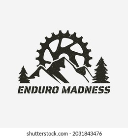 mountain bike logo community template on white background