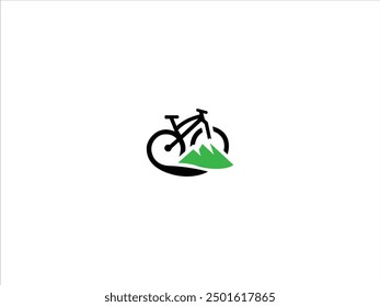 Mountain bike logo design illustration vector