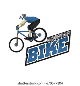 Mountain bike logo design illustration vector