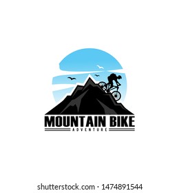 Mountain Bike Logo Design Vector Template
