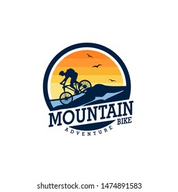 Mountain Bike Logo Design Vector Template Stock Vector (Royalty Free ...