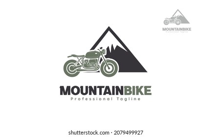 Mountain bike logo design. vector