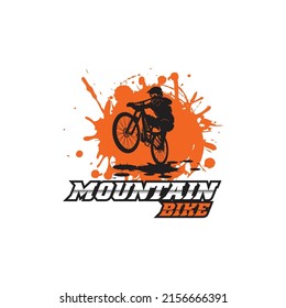 Mountainbike-Logo-Design, Vektorgrafik