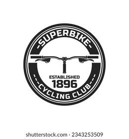  Plantilla de vectores de diseño de logotipos de ciclismo de montaña.  Vector del logo de la bicicleta de montaña cuesta abajo 