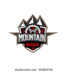 mountain bike logo Emblem badge