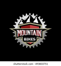 Mountain bike logo emblem icon Badge.