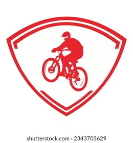 Imagen vectorial del logotipo de la bicicleta de montaña