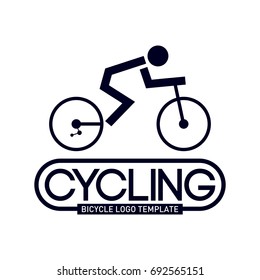 Mountain bike logo template