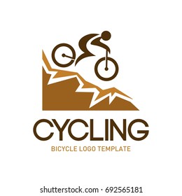 Mountain bike logo template