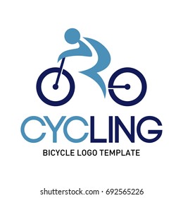 Mountain bike logo template