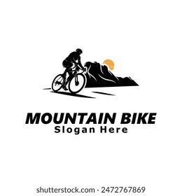 Mountain Bike Logo Template Design Illustration