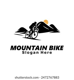 Mountain Bike Logo Template Design Illustration